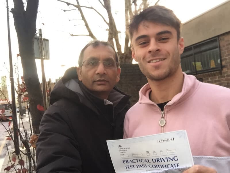 Congratulations to Patrick on passing your practical test with the help of Paresh and a crash course from Intensive Courses