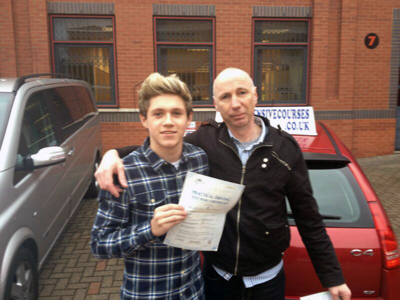 Niall Horan intensive driving Test Success