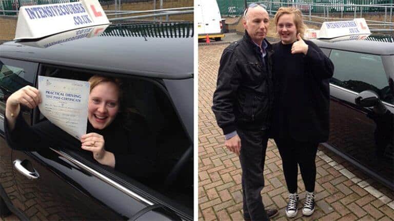 Adele Adkins passes her driving test with Noel Gaughan from Intensive Courses Driving School