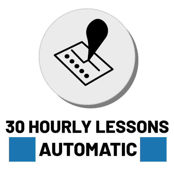 Buy 30 hourly lessons intensive driving course automatic