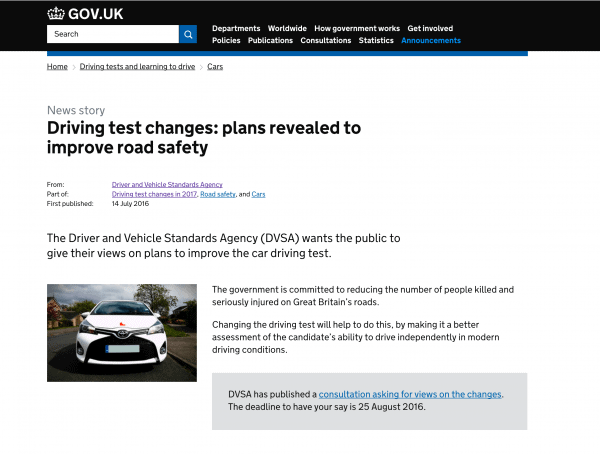 New Driving Test Changes by DVSA | Sat Nav Driving Lessons
