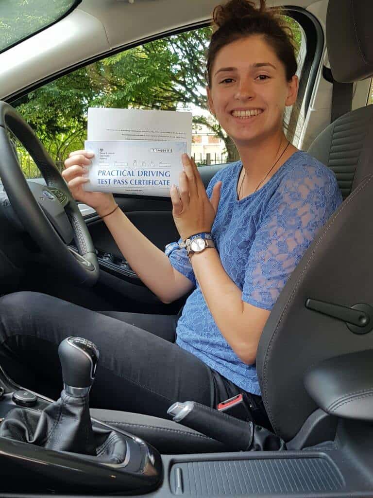 Congratulations to Gemma from St John’s Wood NW8 on passing your driving test with an intensive driving course and the help of Yousouff from Intensive Courses