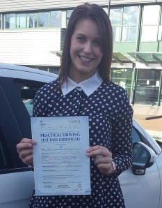 Congratulations to Carrie, London SE17, on passing your driving test with an intensive driving course and the help of Paresh from Intensive Courses