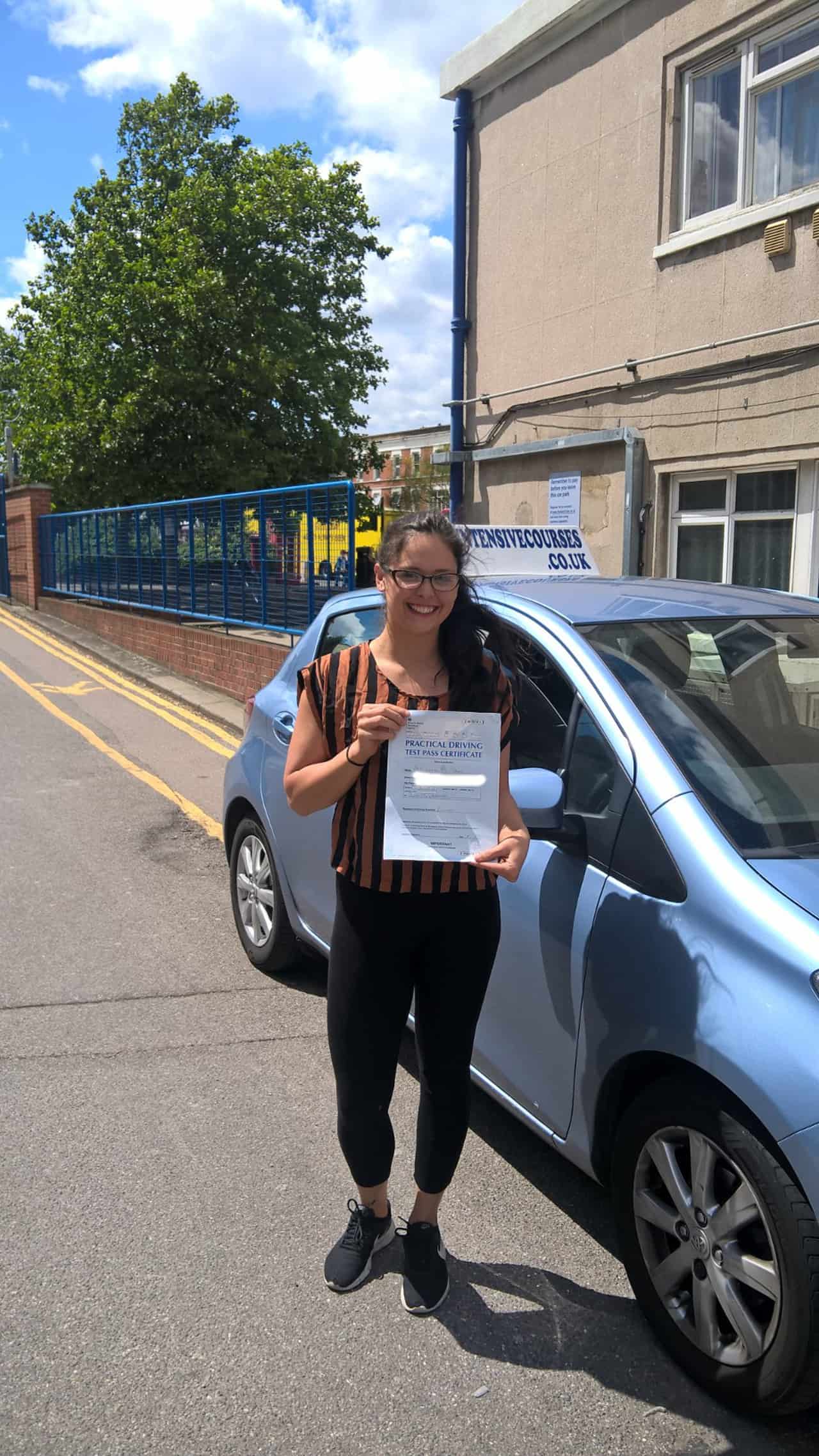 Congratulations to Lawri on passing your practical test with the help of George from Intensive Courses