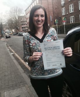 Congratulations to Sarah, London SE10, on passing her driving test with an intensive driving course and the help of Carlos at Intensive Courses