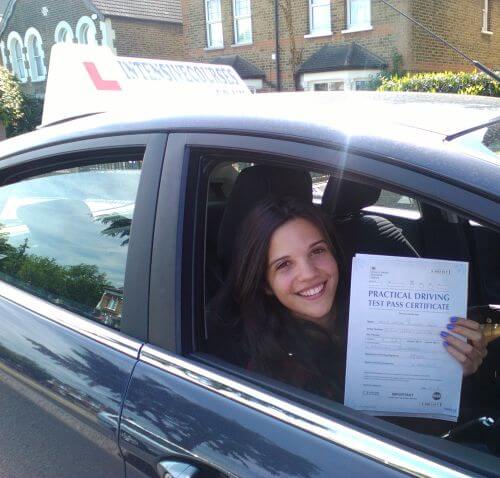 Congratulations to Sarah in London SE15 on passing your practical test with an intensive driving course and the help of Ruth from Intensive Courses