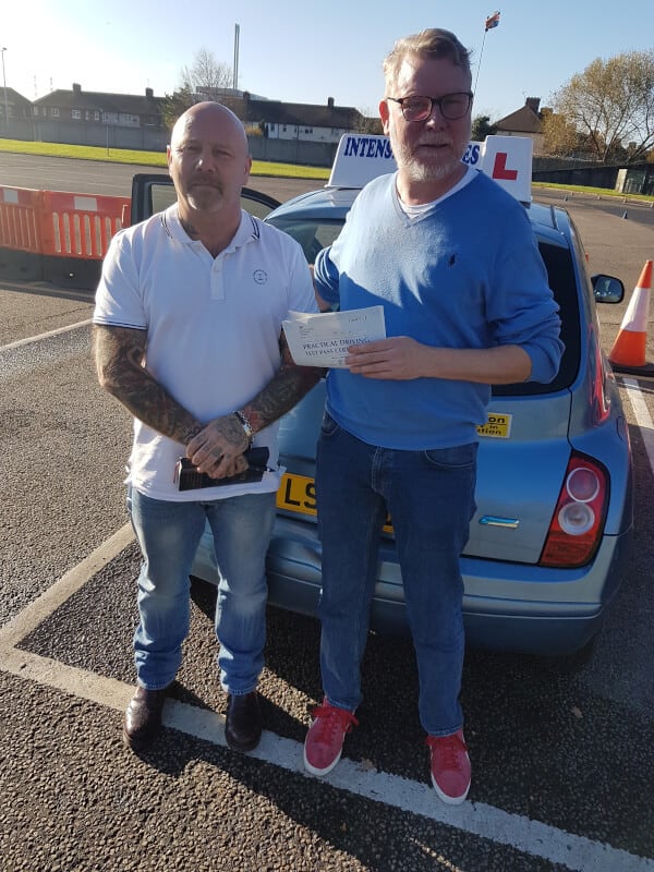 Congratulations to Kevin, Upper Norwood, on passing your practical test with the help of an intensive driving course and Gary from Intensive Courses