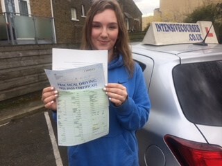 Congratulations to Sarah, London SE21, on passing your driving test with an intensive driving course and the help of Paresh from Intensive Courses