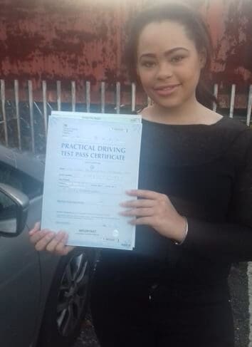 Congratulations to Cheyne in London SE6 on passing the practical test with the help of Frederico at Intensive Courses