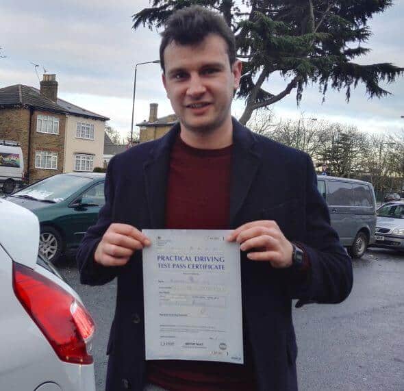 Congratulations to Alexander from London SE7 on passing your practical test with an intensive driving course and the help of Martins from Intensive Courses.