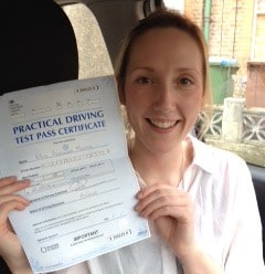 Congratulations to Ashleigh on passing your driving test with an intensive driving courses, after taking driving lessons in Hackney