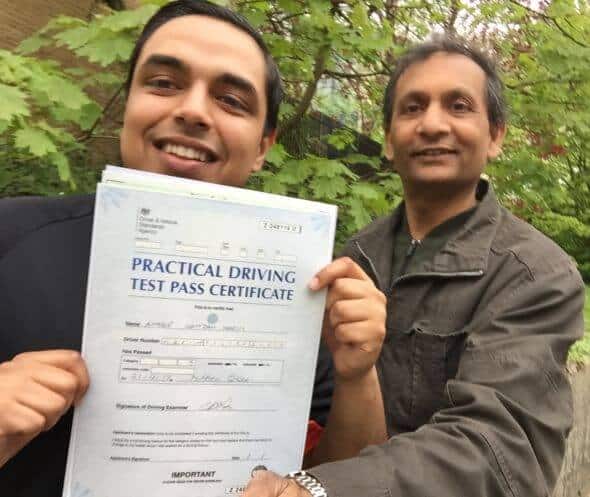 Congratulations to Ameer from London SE8 on passing your practical test with an intensive driving course and the help of Paresh from Intensive Courses