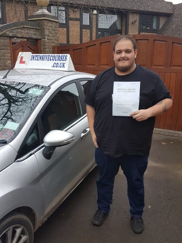 Congratulations to Kieran from Bishop’s Stortford on passing your practical test with an intensive driving course