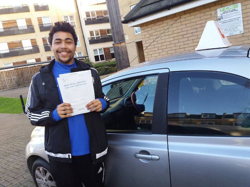 Congratulations to Shaquille in Twickenham on passing your practical test with the help of Rahan from Intensive Courses