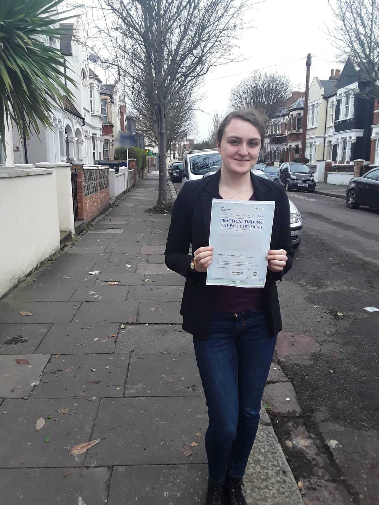 Congratulations to Helena on passing your practical test with an intensive driving course and the help of Chris from Intensive Courses