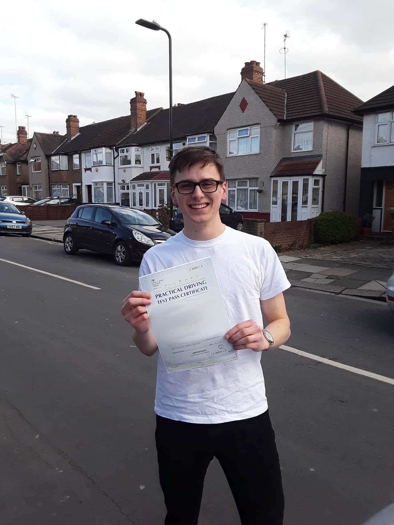 Congratulations to Matthew in London W5 on passing your practical test with the help of Chris at Intensive Courses