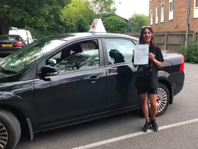 Congratulations to Ranina from London W9 who passed her Driving Test at Mill Hill Driving Test Centre with  a crash course and the help of Dave from Intensive Courses
