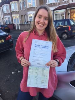 Congratulations to Vicky in London SW9 on passing your practical test with an intensive driving course and the help of Paresh from Intensive Courses.