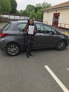 Congratulations to Kenisha in London W13 on passing your practical test with an intensive driving course and the help of Musaffar from Intensive Courses