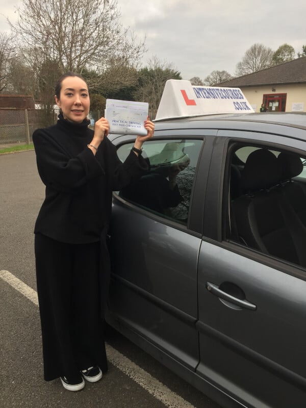 Congratulations to Lenna in London W1 on passing your practical test with an intensive driving course from Intensive Course Driving School