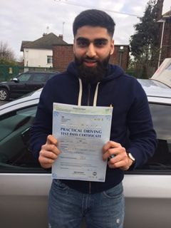 Congratulations to Kamran, London SW10, on passing your practical test with an intensive driving courses and the help of Paresh from Intensive Courses