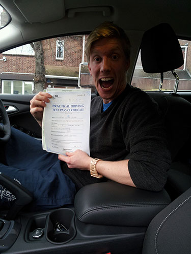 Congratulations to Chris in Exeter  on passing your practical test with the help of Yousouff from Intensive Courses