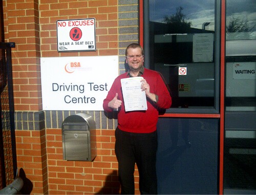 Congratulations to Kevin on passing your practical test with an intensive driving course and the help of Dennis from Intensive Courses