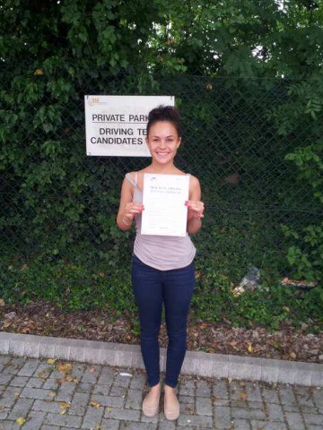 Congratulations to Rebecca in Cambridge who passed her Driving Test 
