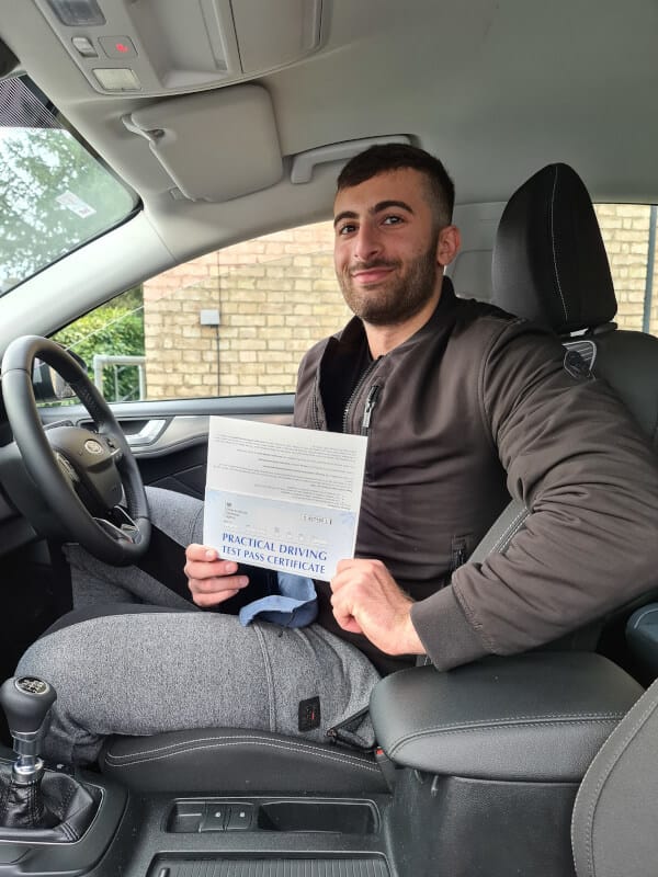 Congratulations to Sebastian Efstathiou for passing his Driving Test in London N22